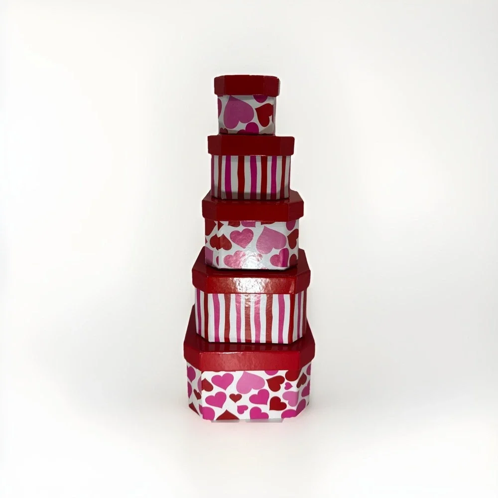 Valentines Day Nesting Gift Boxes Set Of 5